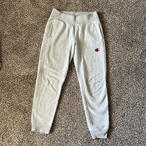 Champion, size MEDIUM sweatpants, gray with one back pocket